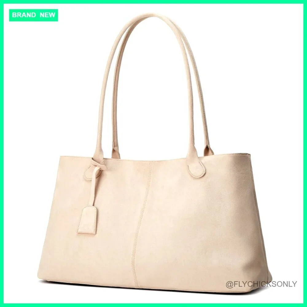 Large Capacity Faux Suede Hobo Shoulder Bag Tote Purse Satchel